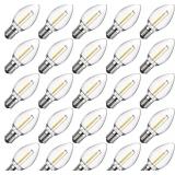 Meconard 25 Pack C7 LED Night Light Bulbs, E12