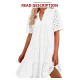 BTFBM Womens V-Neck Hollow Out Mini Dress Sz S