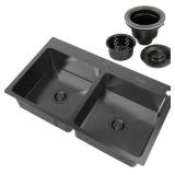 SOLVEX 30" Drop-in Double Bowl Sink ST-7546-N