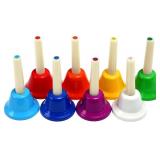 8 Note Hand Bells for Kids & Adults, Colorful