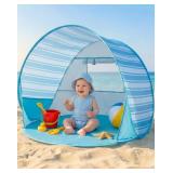 Baby Beach Tent for Kids: Blue Pop-Up Canopy