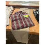 Cremieux XXL Plaid Shirt, 38x32 Dockers Khakis