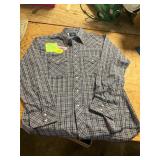 Size L Wrangler Snap Front Plaid Shirt