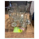 Misc. Glass Beer Steins + Pitchers