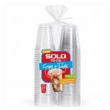 SOLO To Go Clear Cups w Sip Lids 18 oz 25 Ct
