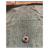 26in Silver Hallowed Gemstone Pendant Necklace