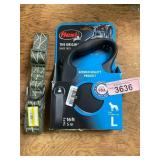Flexi retractable dog leash & Collar