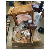 Table, hardware,bedding