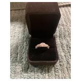 Ladies Size 7 Clear Gem. Wedding Ring