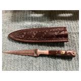 Damascus Knife with Sheath