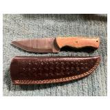 Damascus Knife with Sheath