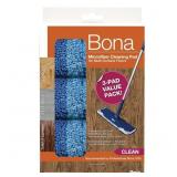 Bona 18.31 in. Microfiber Mop Pad 3 pk