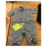 Size 6-12M Baby Gap Striped Denim Jumpsuit