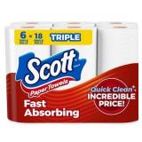 Scott Paper Towels - 6 Triple Rolls