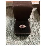 Ladies .925 Sterling Silver Size 6 Gem Ring