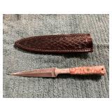 Damascus Knife with Sheath