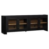 Ashley Bracken French Black TV Stand (No Shelves)