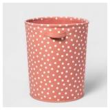 Pillowfort Extra Large Canvas Dot Bin, Rose