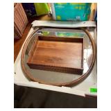 Wall mirror, table tray