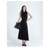 Scoop Mock Neck Midi Sweater Dress Sz L