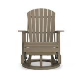 Ashley Hyland Wave Driftwood Swivel Glider Chair