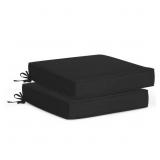Fading Free 20x19.5x4 Black Cushion 2-Pack