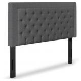 Hampton Grey King Upholstered Headboard