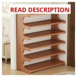 Wood Grain 3-Tier Shoe Rack, Freestanding