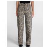 Madden NYC Zebra Print Jeans, 32" inseam Sz 4