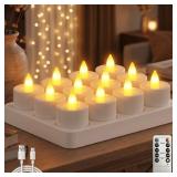 Flameless LED Candles 12-Pack with Remote