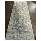 Rug 2 ft 7" gray and beige print