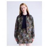 Free Assembly Cropped Jacquard Coat Sz S