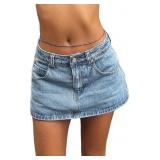 Skirts for Women: Mid/Low Rise Denim Mini Sz M