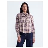 Scoop Plaid Bow Shirt - Women