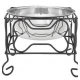 YML 7-Inch Wrought Iron Stand with Bowl (Med)
