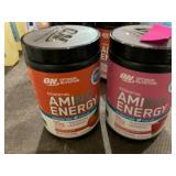 2ct. Optimum Nutrition Amino Energy Powder Plus, 9