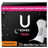 U by Kotex Teens Ultra-Thin Pads 24ct