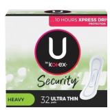 U by Kotex Ultra-Thin Heavy Pads 32ct