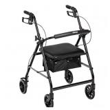 Rollator Walker, 6' Wheels, Fold-Up Back