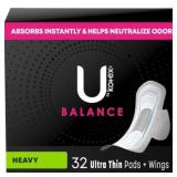 U by Kotex Balance Ultra-Thin Pads 32ct