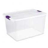 2 ct. Sterilite 66 qt Clear Latch Box Stackable