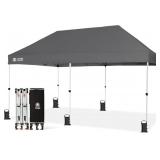 CROWN SHADES 10x15 Pop Up Canopy, Gray