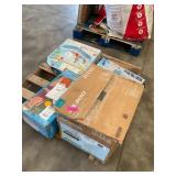Pallet of pool accessories