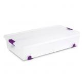 3 ct Sterilite 60qt Clear View Underbed Bin (no li