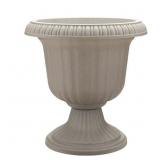 2 ct Southern Patio Urn 14-in Brown Resin Planter