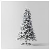 7.5' Pre-Lit Flocked Balsam Tree - Wondershop