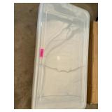2ct Large flat plastic bins, Missing Handle