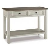 Bolan Burg 46 in. Brown/White Console Table