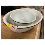 Vintage Enamelware Basins