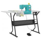 Sew Ready Eclipse Craft Table, Black/White